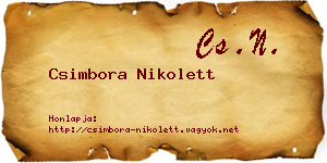 Csimbora Nikolett névjegykártya